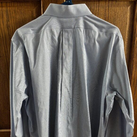Brooks Brothers Mens Blue Gingham Regent  Button Down Shirt - Size 17 / 35 - Picture 2 of 3
